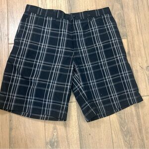 PGA Tour Black and White Flat Front Shorts